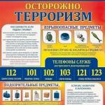 ПАМЯТКА ПО АНТИТЕРРОРИСТИЧЕСКОЙ БЕЗОПАСНОСТИ